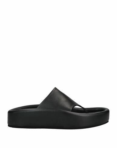 Mm6 Maison Margiela Woman Thong sandal Black Rubber Cover