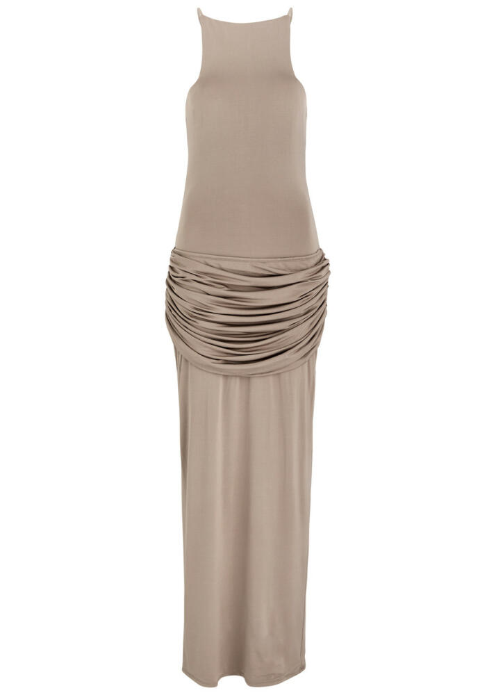 Paris Georgia Danae Stretch-jersey Maxi Dress - Brown Cover