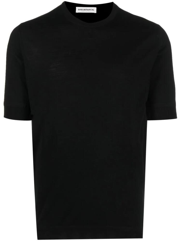 GOES BOTANICAL merino wool crew-neck T-shirt - Black Cover