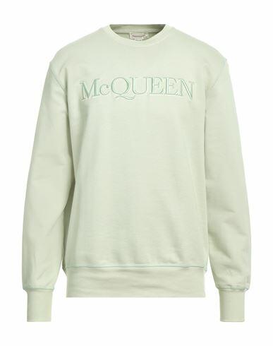 Alexander Mcqueen Man Sweatshirt Light green Cotton, Elastane Cover