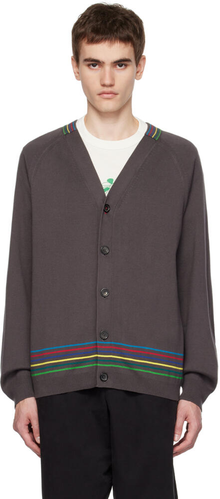 PS by Paul Smith Brown Striped Cardigan Cover