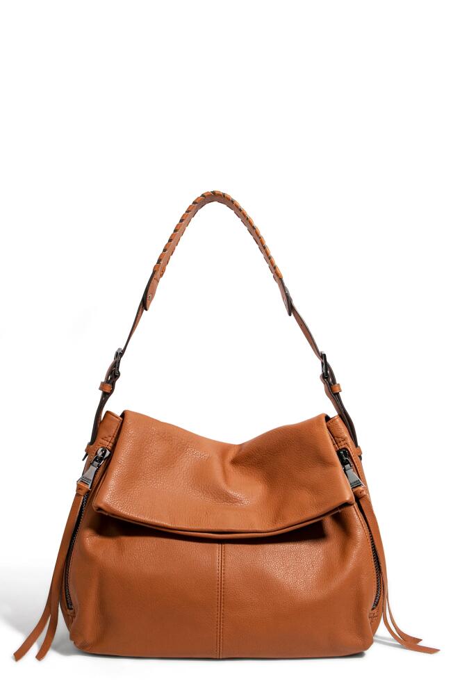 Aimee Kestenberg Bali Double Entry Bag in Chestnut W Gunmetal Cover