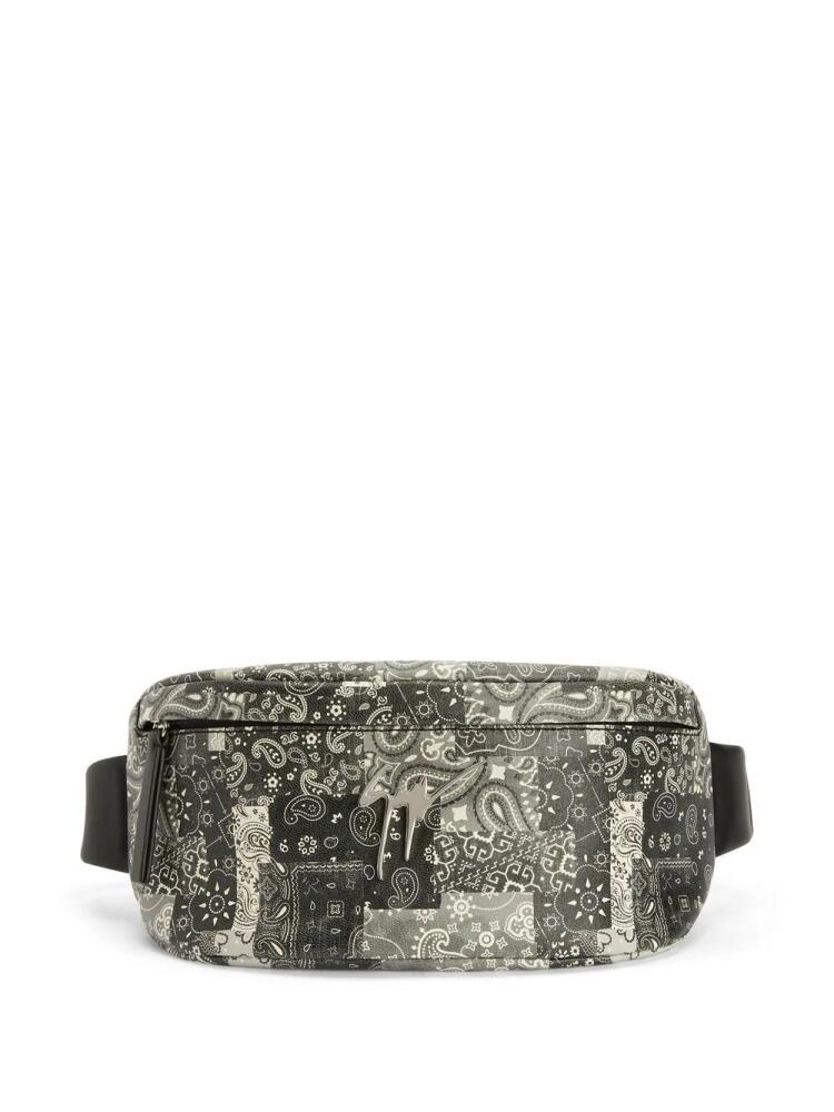 Giuseppe Zanotti paisley-print logo belt bag - Black Cover