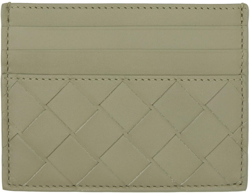 Bottega Veneta Taupe Intrecciato Card Holder Cover