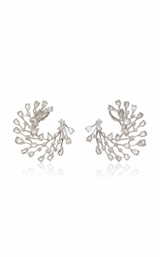 Harakh - Cascade 18K White Gold Diamond Earrings - White - Gifts For Her Cover