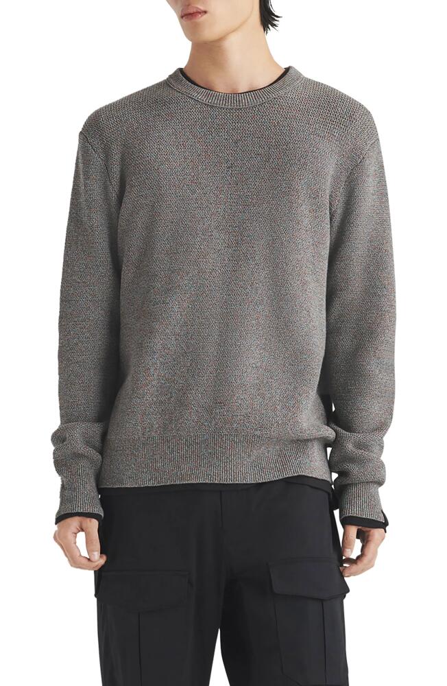 rag & bone Dexter Marled Organic Cotton Blend Sweater in Grey Cover