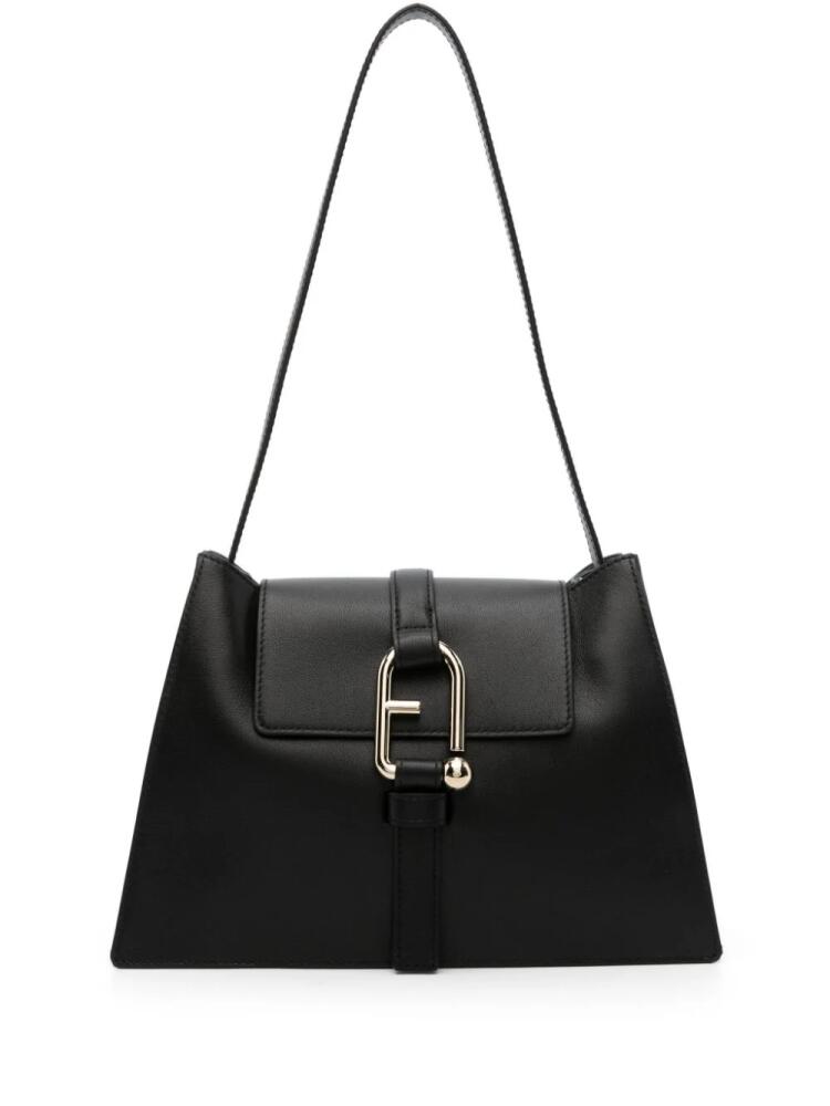 Furla logo-buckle shoulder bag - Black Cover