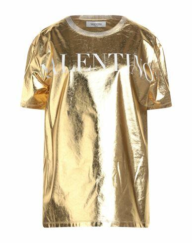 Valentino Garavani Woman T-shirt Gold Cotton Cover