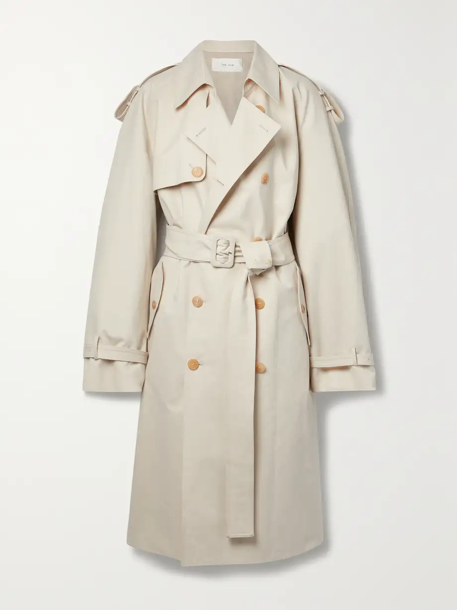 The Row - June Double-breasted Belted Cotton And Wool-blend Trench Coat - Ecru Cover