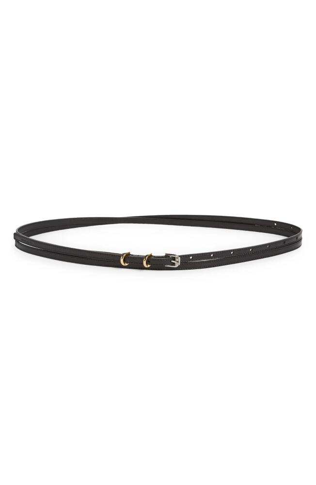 Givenchy Voyou Leather Double Wrap Belt in Black Cover