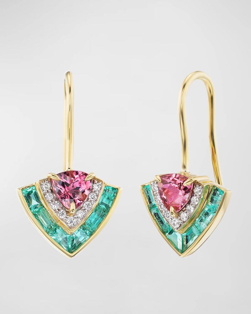 Emily P. Wheeler Tiered Drop Earrings in 18K Yellow Gold and Gems Cover