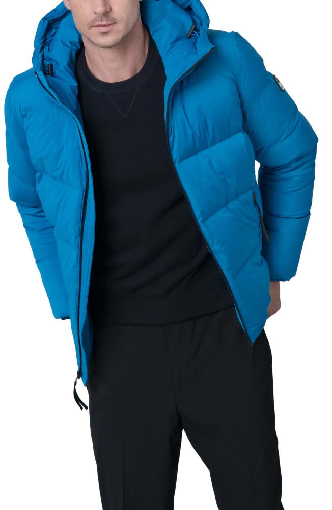 The Recycled Planet Company Autobot Water Resistant Recycled Down Puffer Jacket in Mykonos Blue Cover