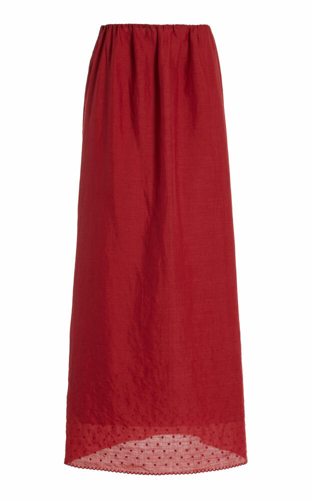 Posse - Aurelia Swiss Dot Maxi Skirt - Red Cover