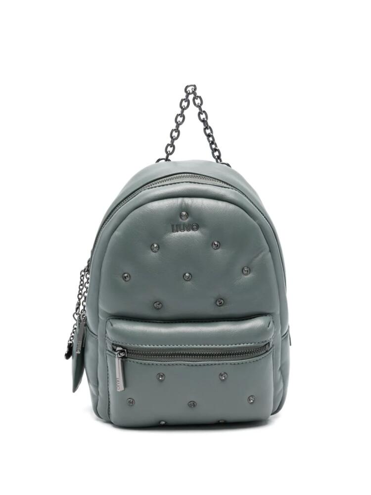 LIU JO logo-lettering backpack - Grey Cover