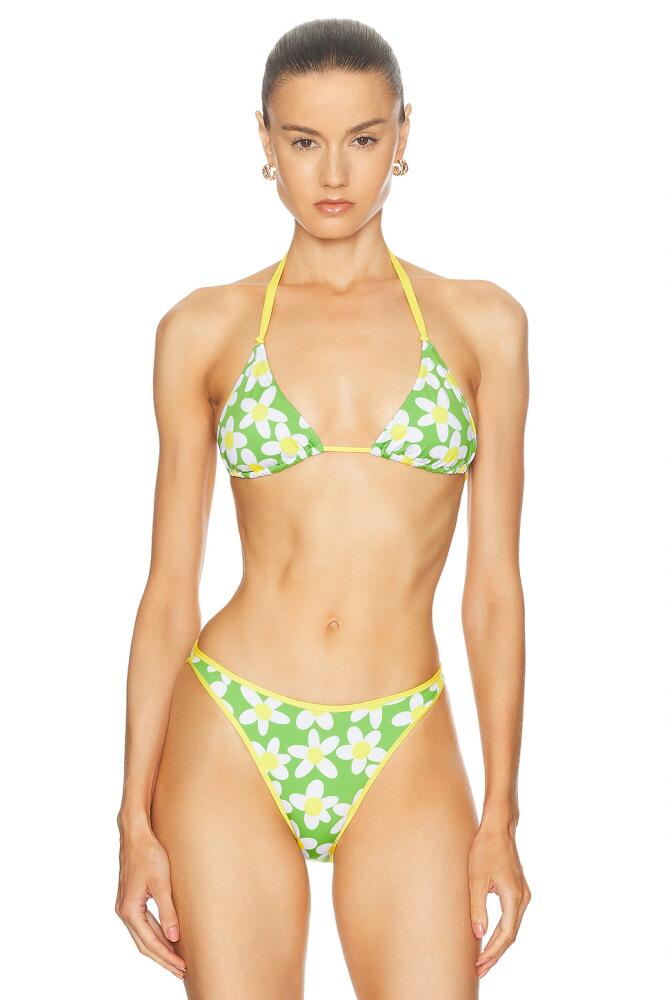 Heavy Manners X Elsa Hosk Double String Bikini Top in Green Cover