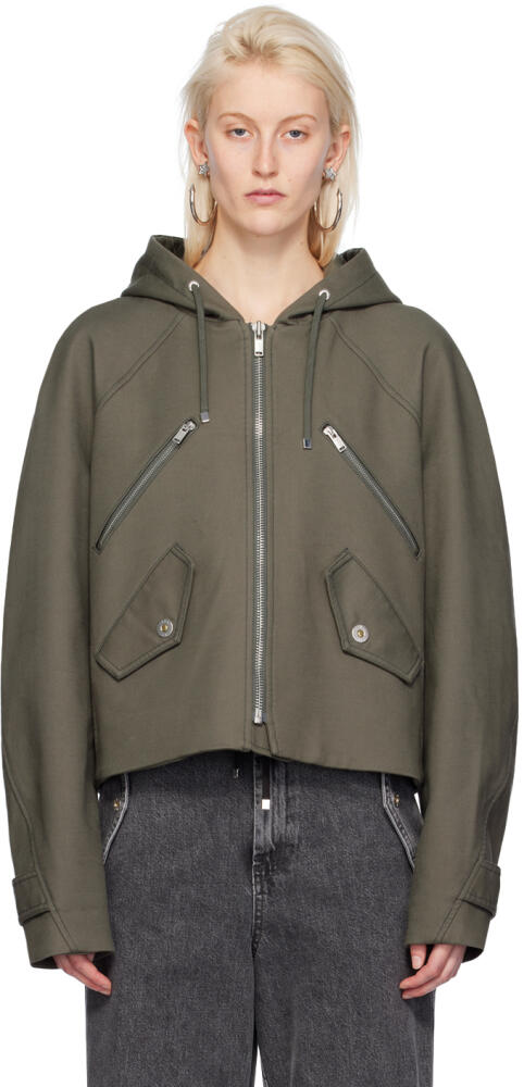 Dion Lee Khaki Zip-Up Jacket Cover