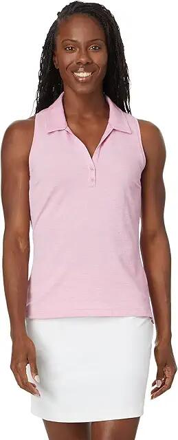 TravisMathew Featherweight Active Sleeveless Polo (Heather Red Violet) Women's Clothing Cover