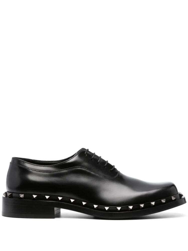 Valentino Garavani Rockstud leather derby shoes - Black Cover