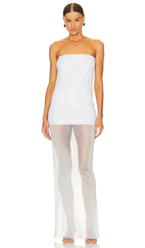 Santa Brands Maxi Dress With Open Shoulders in White Cover