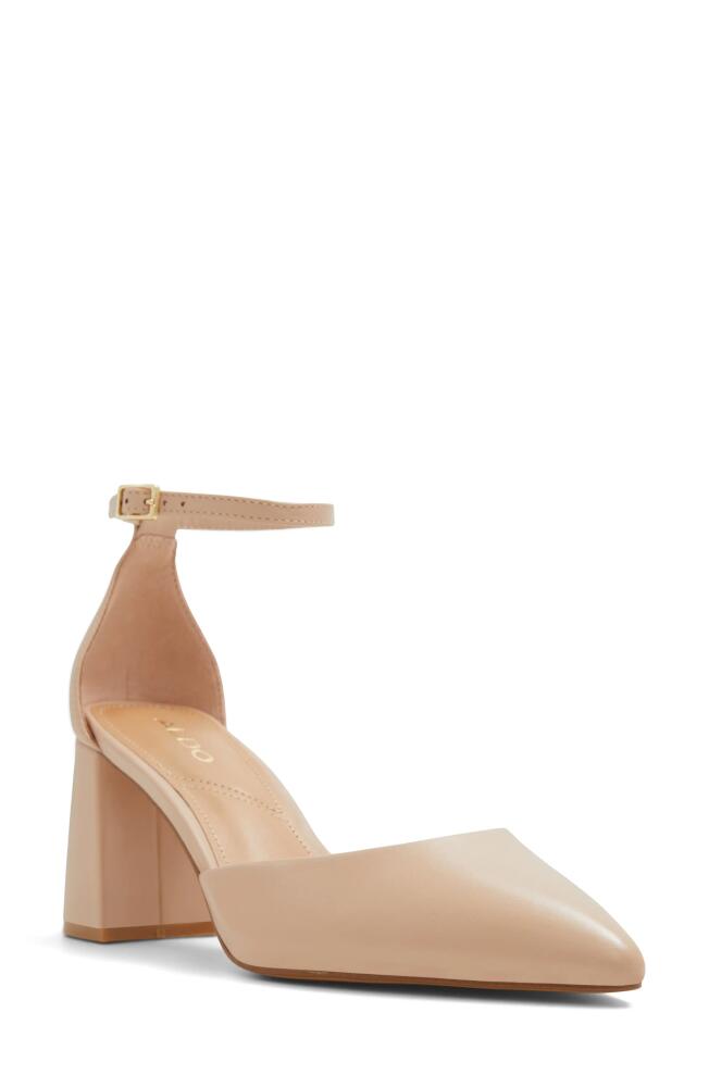 ALDO Jan Ankle Strap Pointed Toe Pump in Beige Cover