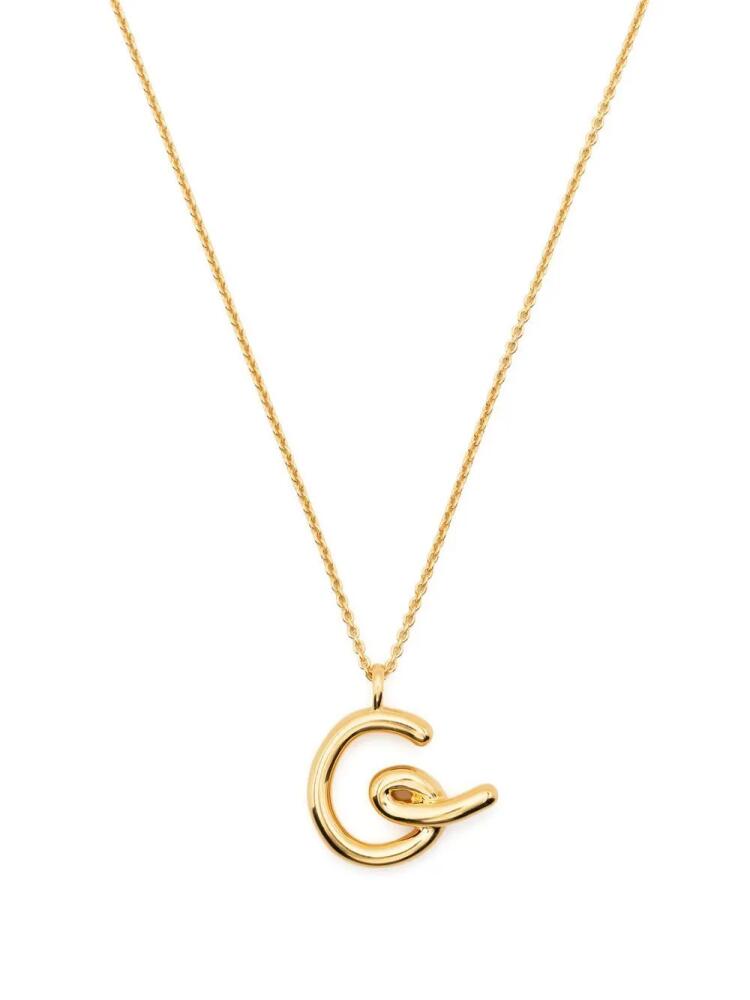 Missoma Curly Molten initial pendant necklace - Gold Cover