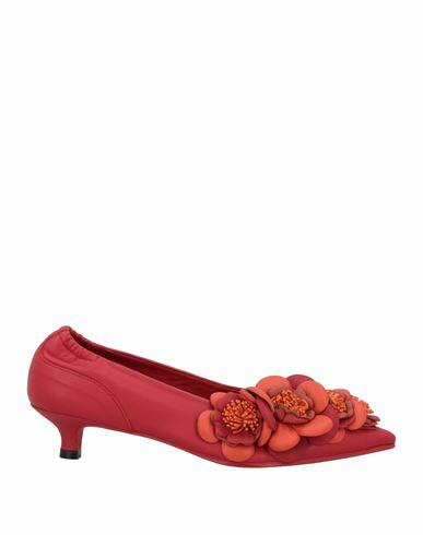 Daniele Ancarani Woman Ballet flats Red Soft Leather Cover