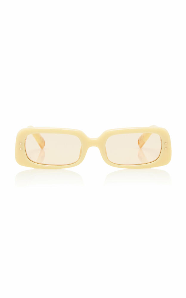 Jacquemus - Rectangle-Frame Acetate Sunglasses - Yellow Cover