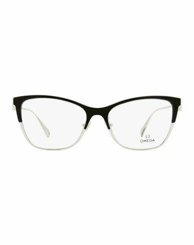 Omega Omega Butterfly Om5001h Eyeglasses Woman Eyeglass frame Black Metal, Acetate Cover