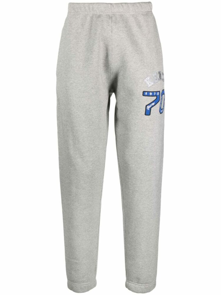 Kenzo logo-appliqué cotton track pants - Grey Cover