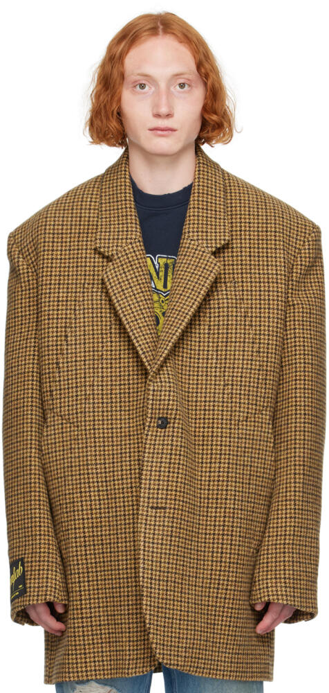 EGONlab Brown Houndstooth Blazer Cover