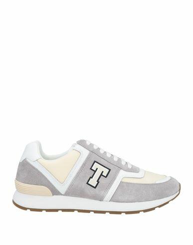 Ted Baker Man Sneakers Grey Leather, Textile fibers Cover