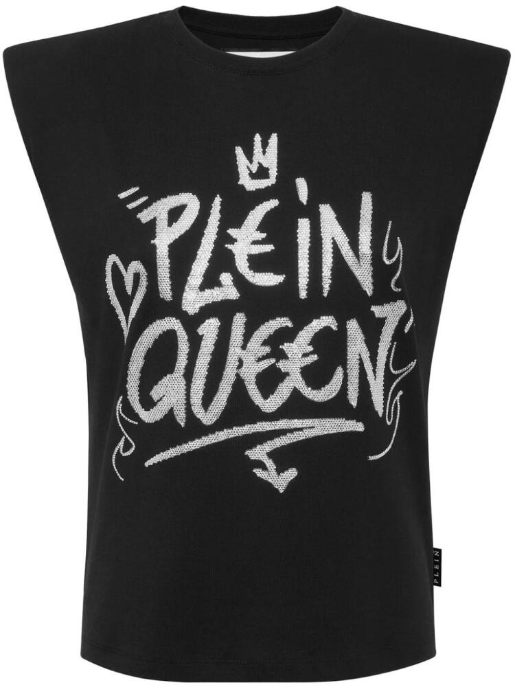 Philipp Plein crystal-embellished cotton tank top - Black Cover