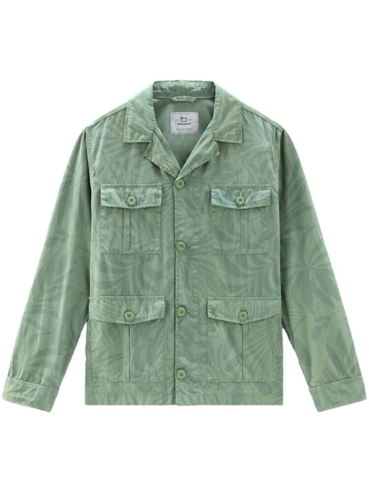 Woolrich tropical-print cotton overshirt - Green Cover