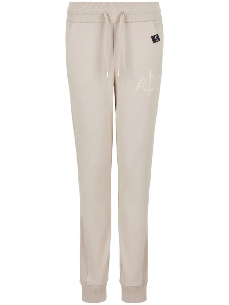 Armani Exchange logo-print jersey track pants - Neutrals Cover