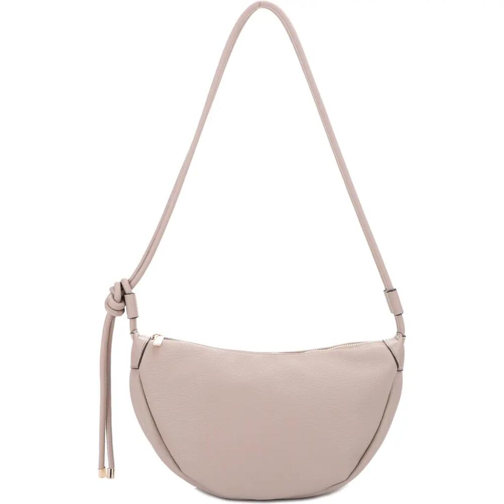 Mali + Lili Aria Recycled Vegan Leather Shoulder Bag in Light Taupe Cover