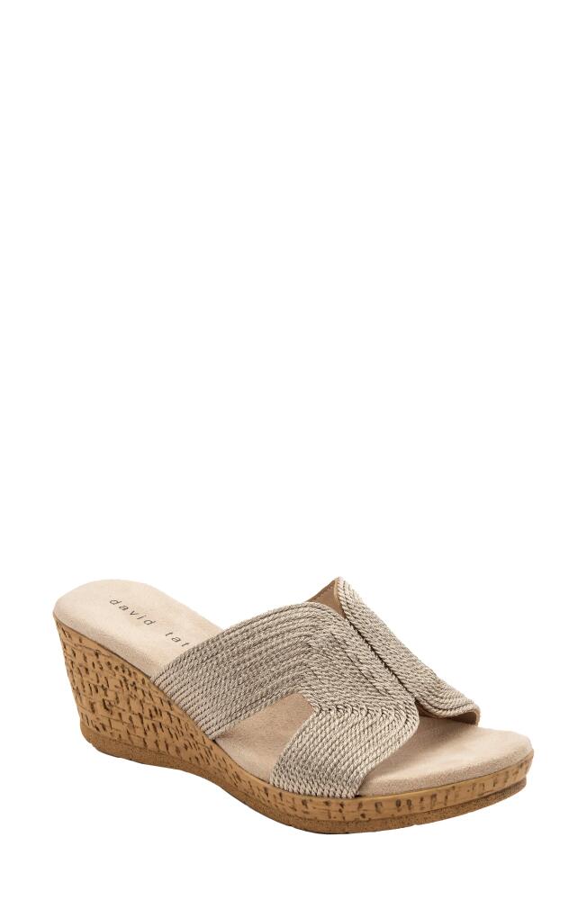 David Tate Vibe Wedge Slide Sandal in Wheat Cover