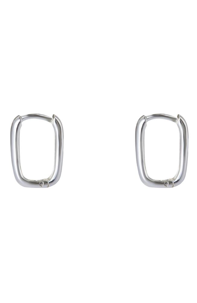 Argento Vivo Sterling Silver Oblong Hoop Earrings Cover