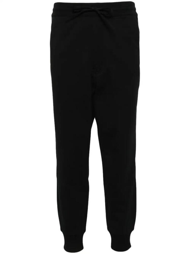 Y-3 logo-print jersey track pants - Black Cover