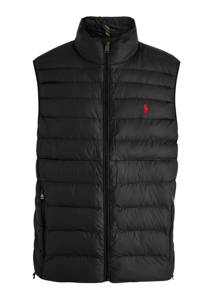 Polo Ralph Lauren Logo Quilted Shell Gilet - Black Cover