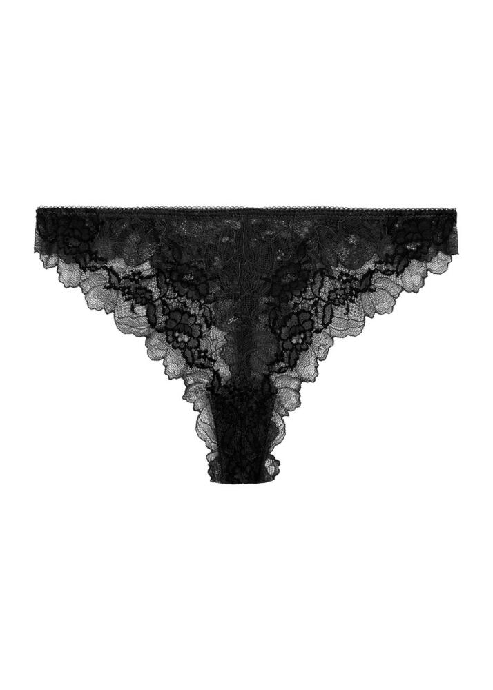 Wacoal Lace Perfection Lace Thong - Charcoal Cover