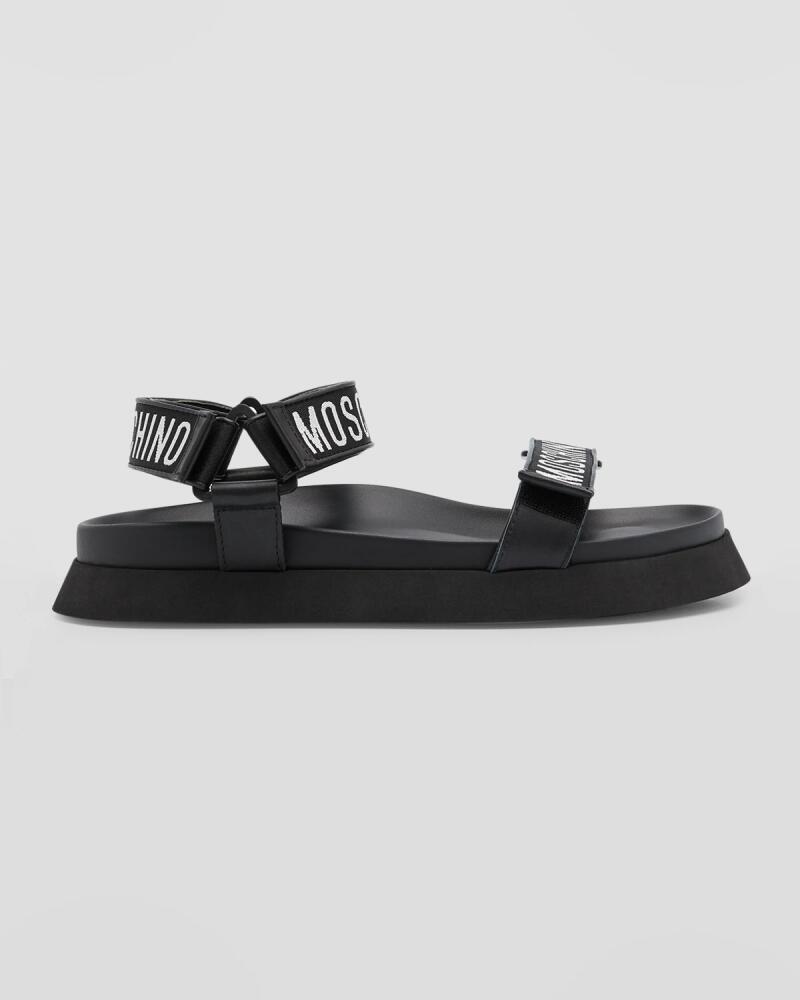 Moschino Men's Logo Grip Strap Sandals Cover