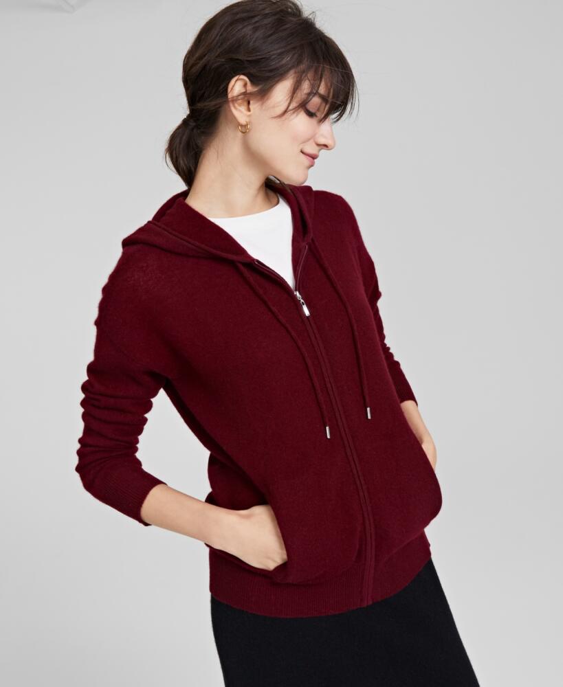 Charter Club Petite 100% Cashmere Zip Hoodie, Created for Macy's - Crantini Cover