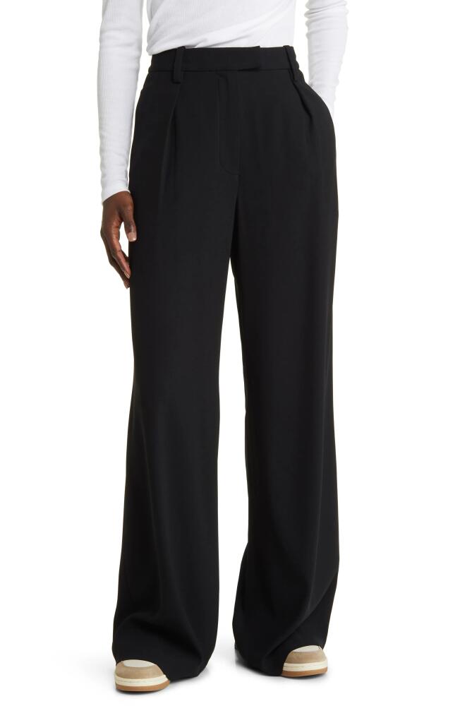 rag & bone Bennett Wide Leg Crepe Pants in Black Cover