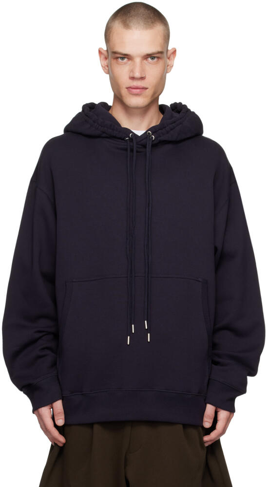 Dries Van Noten Navy Loose Fit Hoodie Cover