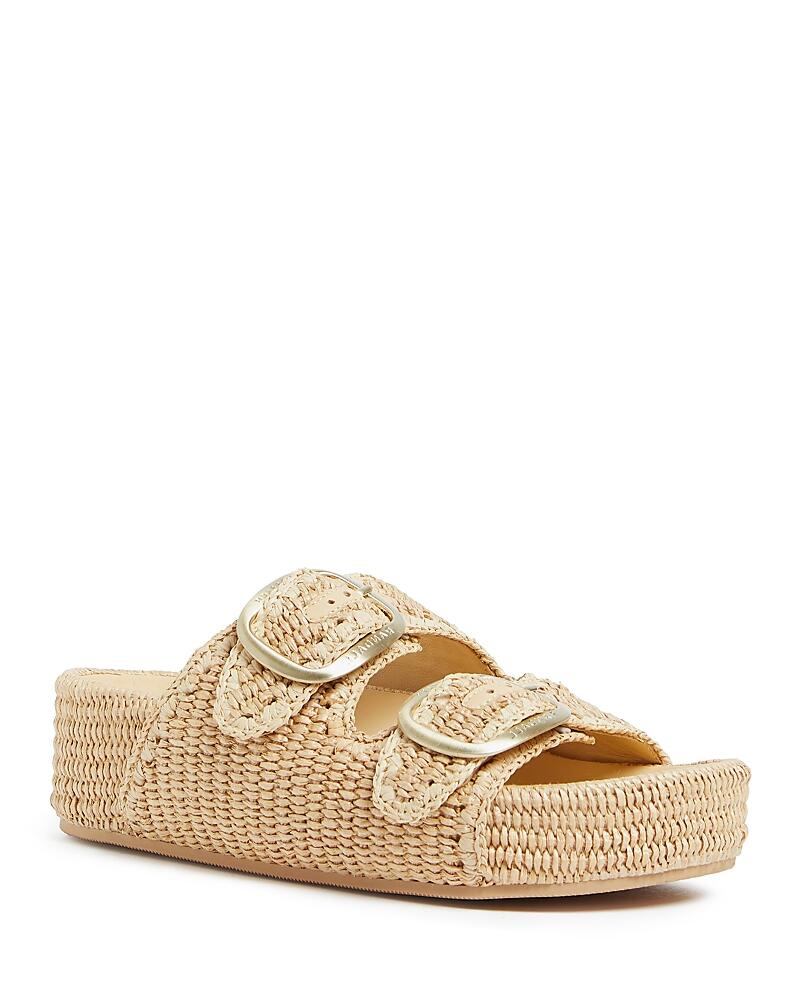 Loeffler Randall Women's Woven Buckled Espadrille Platform Sandals Cover