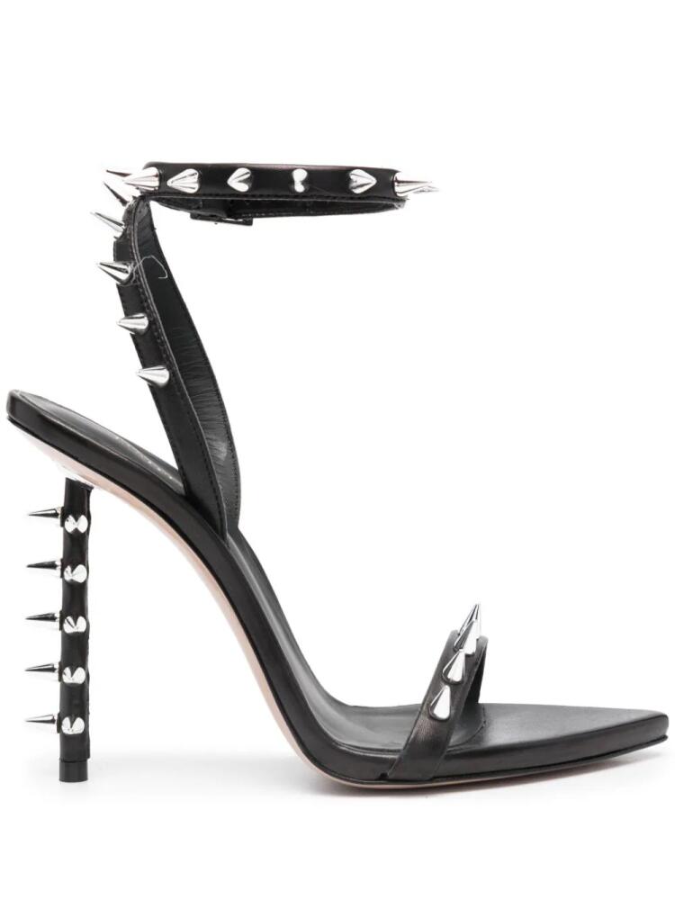 Le Silla Jagger 120mm leather sandals - Black Cover