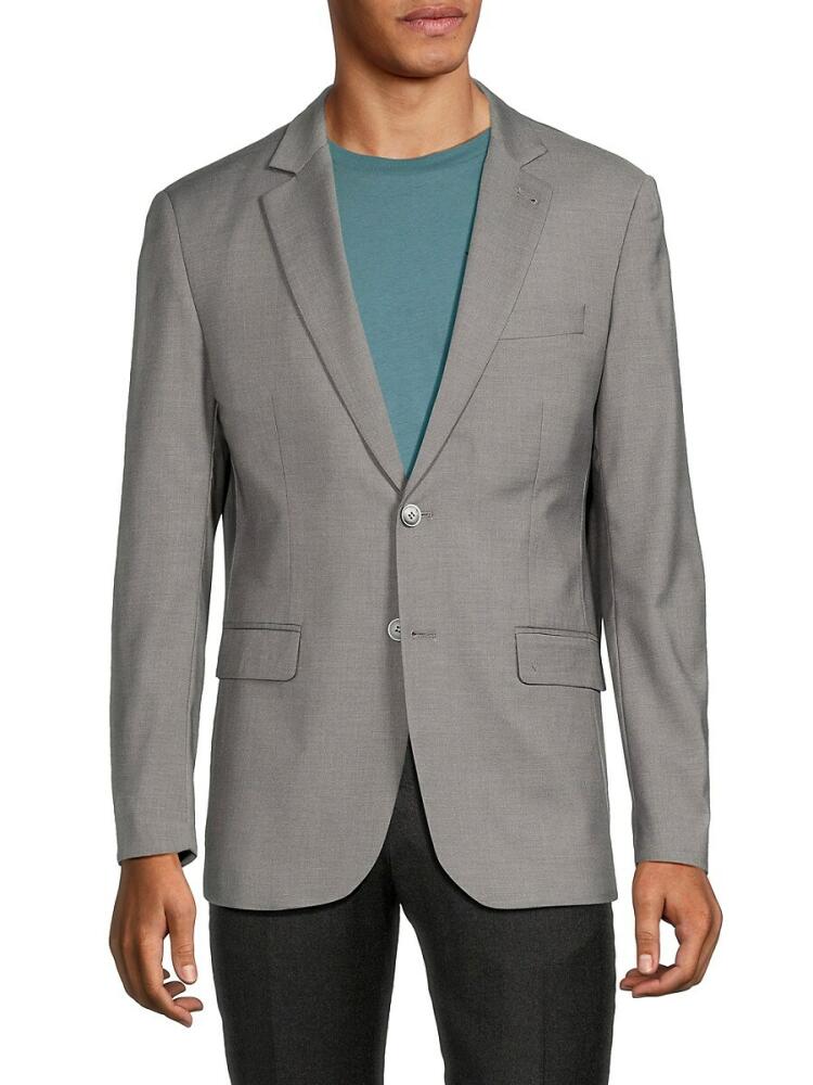 Tahari Men's Slim Fit Notch Lapel Blazer - Grey Cover