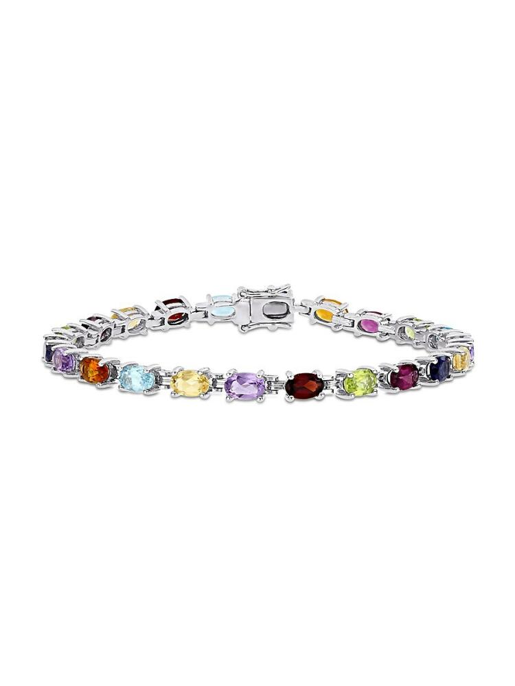 Sonatina Women's Sterling Silver & Multi-Stone Tennis Bracelet Cover