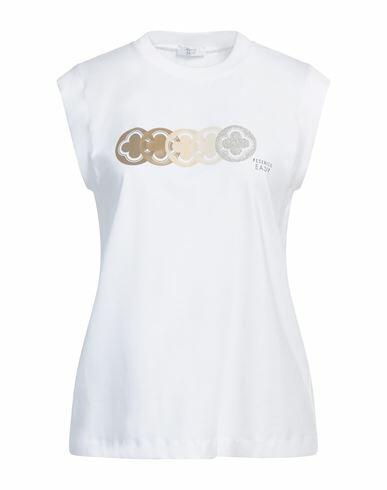 Peserico Easy Woman T-shirt White Cotton, Elastane Cover