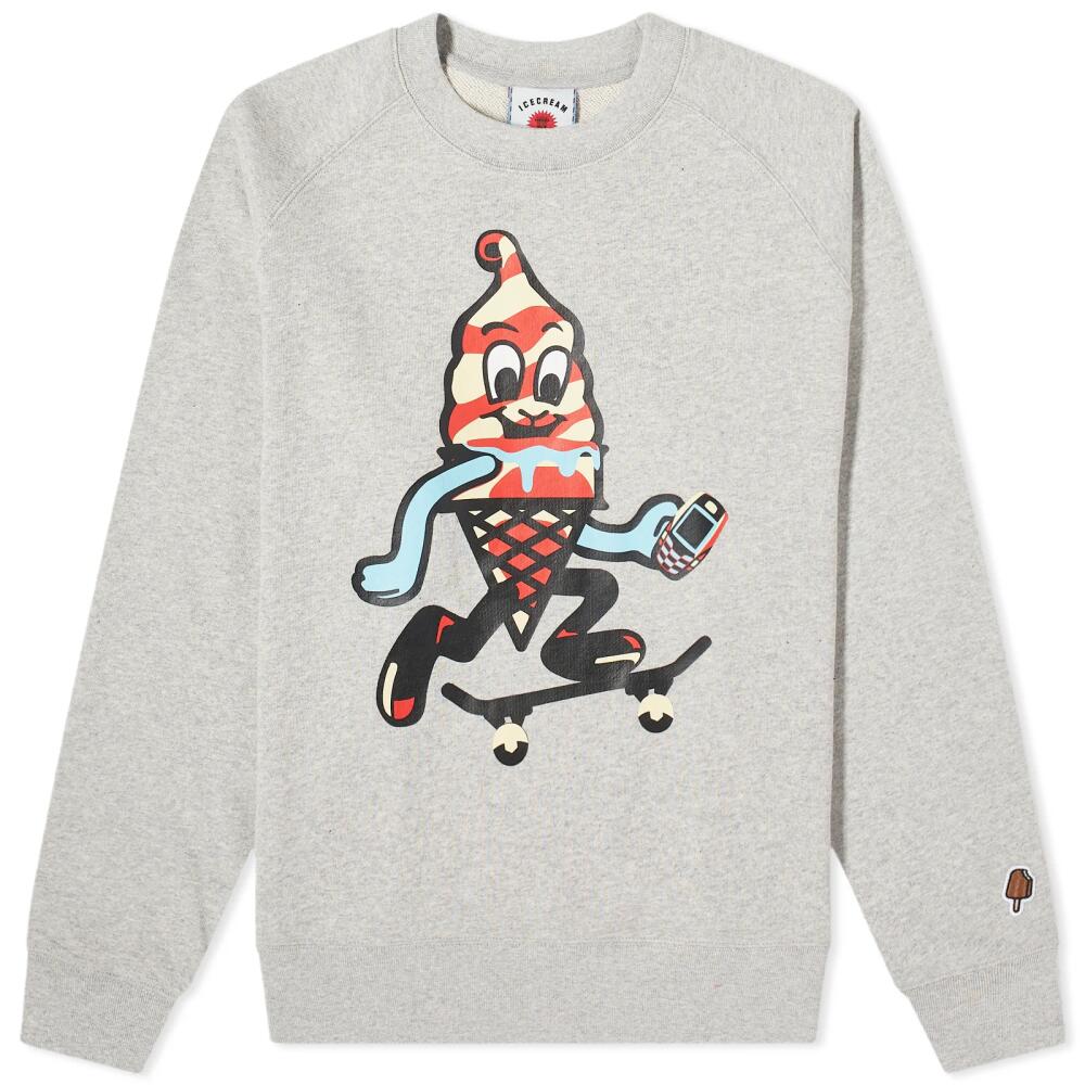 ICECREAM Men's Skate Cone Crew Sweat in Heather Grey Cover